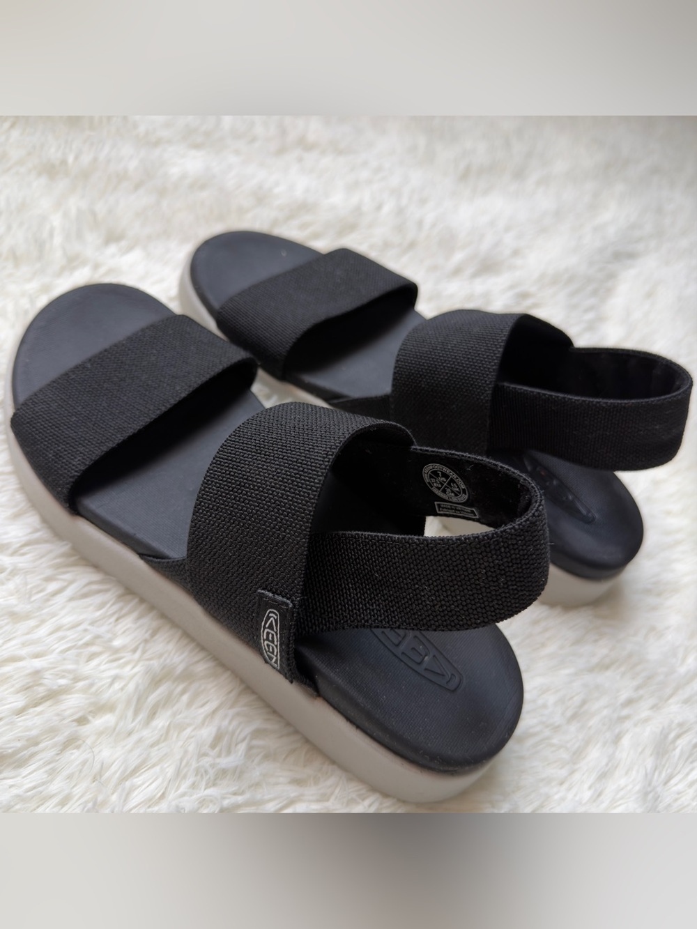 KEEN Black Elle Backstrap Platform Women’s Comfort Sandals Size 7